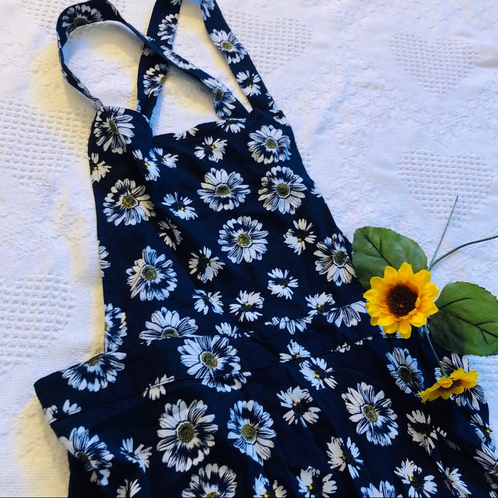 Navy Blue Overall Sundress